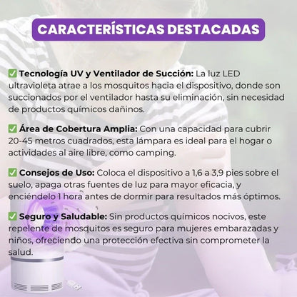 LAMPGUARD® LAMPARA LED ANTIMOSQUITOS + ENVÍO GRATIS